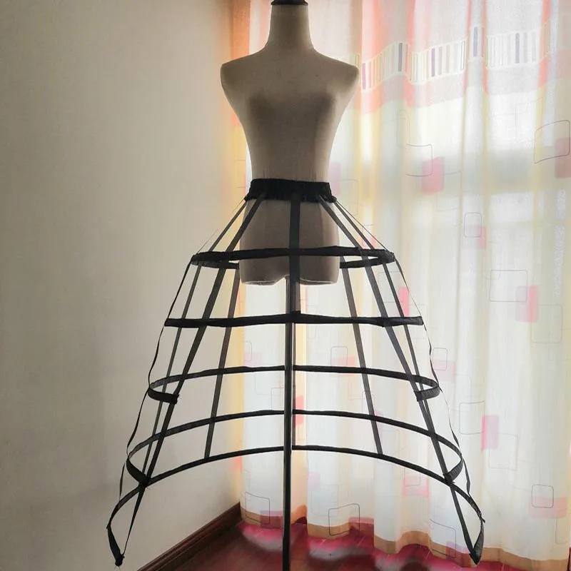White Hollow 5 Hoops Wedding Petticoats Black Long Underskirt Plus Size for Bridal Ball Gown vestidos para boda mujer New CQ027 | Свадьбы и