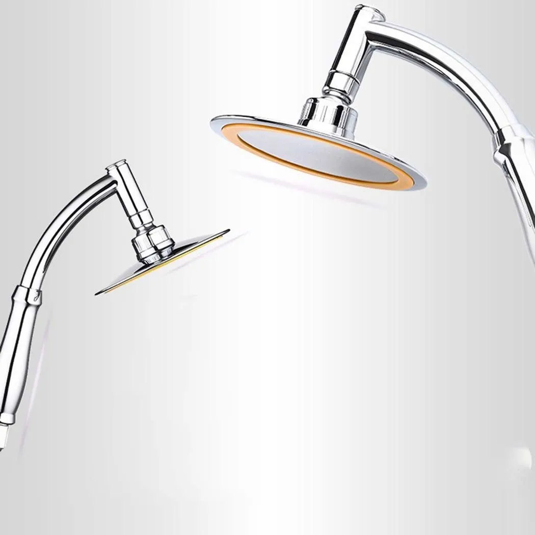 

1Pc 6 Inch Adjustable ABS Bathroom Shower Head Ultra-Thin Large Rainfall Shower Head High Pressure Hand Held Shower Head