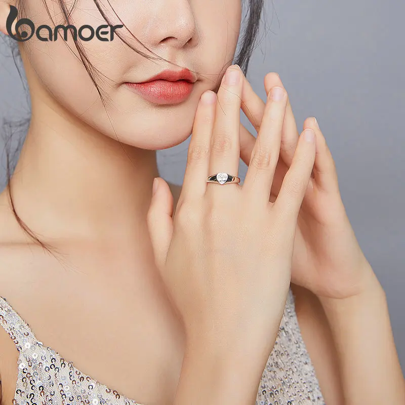 

bamoer Signet Ring 925 Sterling Silver Engraved Tree of Life Open Adjustable Finger Rings for Women 2020 New Jewelry BSR122