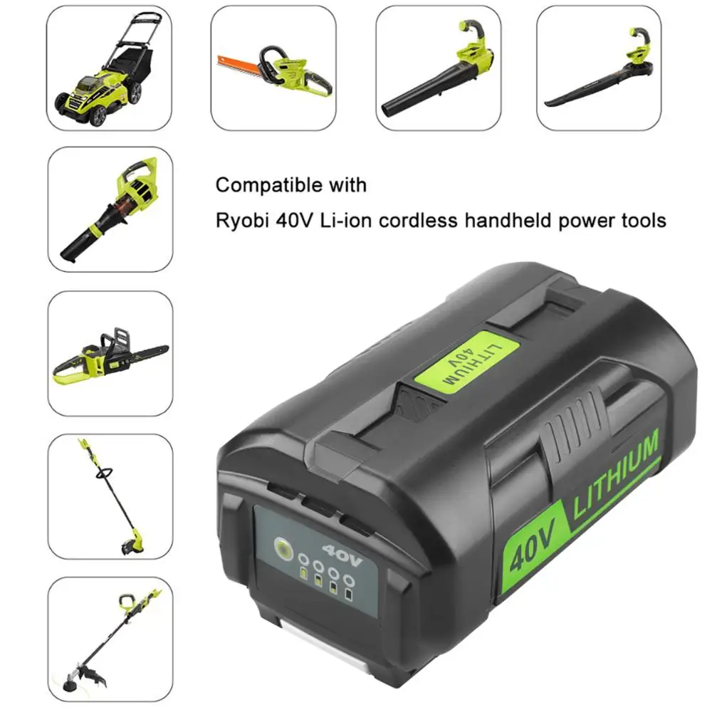 40V 6000 мА/ч 240Wh Батарея совместимый для Ryobi OP4026A OP4050 инструменты