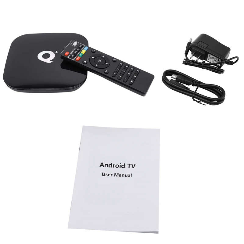 Приставка Смарт-ТВ Q Plus на Android 8 1 4 + 64 ГБ 1080P H.265 4K Wi-Fi 2 ГГц | Электроника