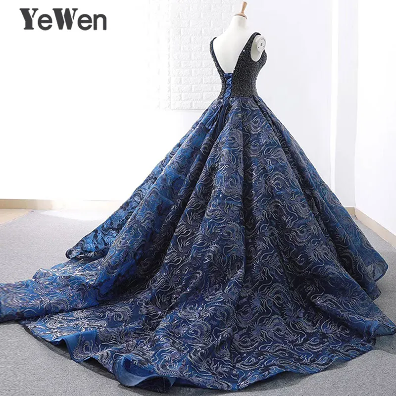 Сексуальное длинное вечернее платье Королевского синего цвета 2020 Новое