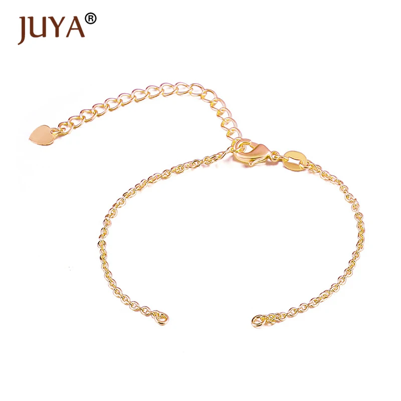 Gold 4 шт. Регулируемый Черный Красный струна из бисера цепи для самостоятельного изготовления ювелирных изделий мужской женский браслет цепи аксессуары компонент - Цвет: Gold