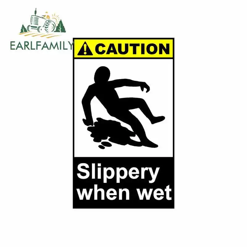 EARLFAMILY 13 см x 7 8 для Скользкого когда влажная внимание тонкая наклейка s стикер