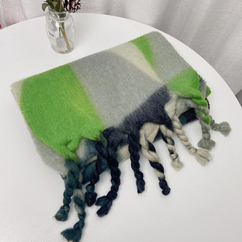 Новинка Осень-зима 2021 модный утолщенный Теплый Женский кашемировый шарф из