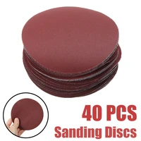 40pcs 125mm hook loop abrasive sand paper 5 inch sanding disc with holes 320 2000 grits sandpaper pad