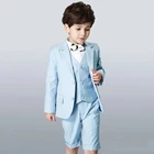 Новинка 2022 светильник-голубой детский Свадебный Блейзер, официальный костюм, женский деловой костюм, 3 предмета, пиджак и брюки