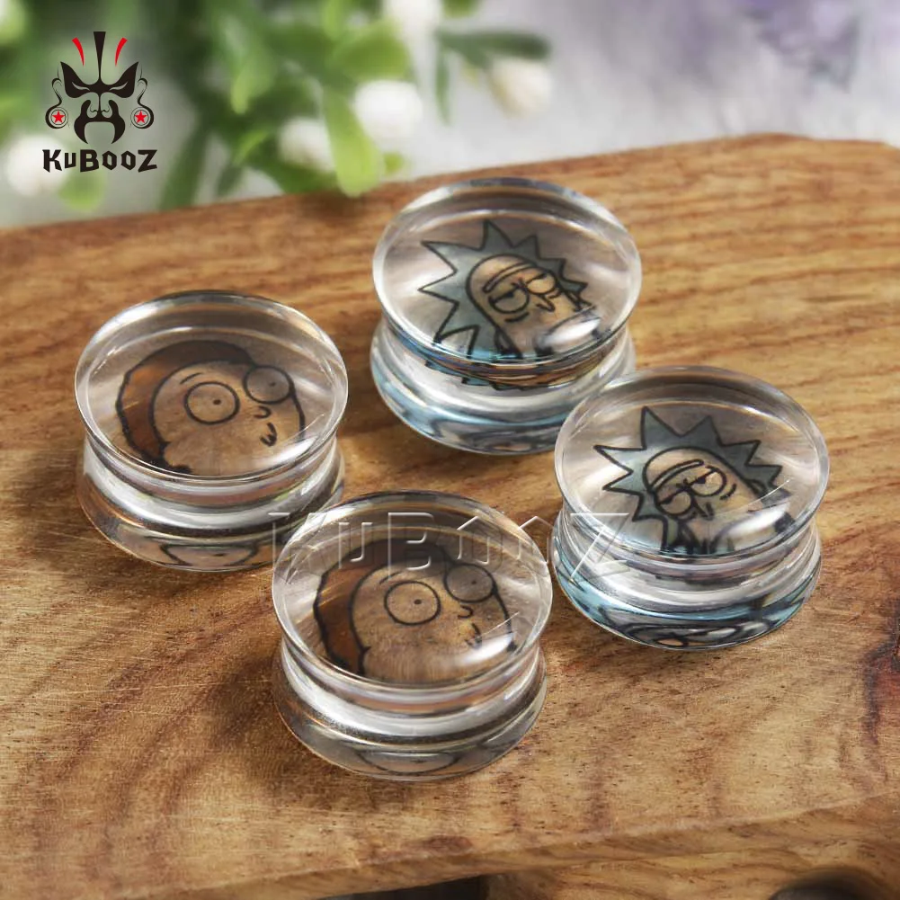 Kubooz, новинка, простые прозрачные Серьги Для Пирсинга Ушей из акрила, модный подарок для мужчин и женщин, серьги, в паре
