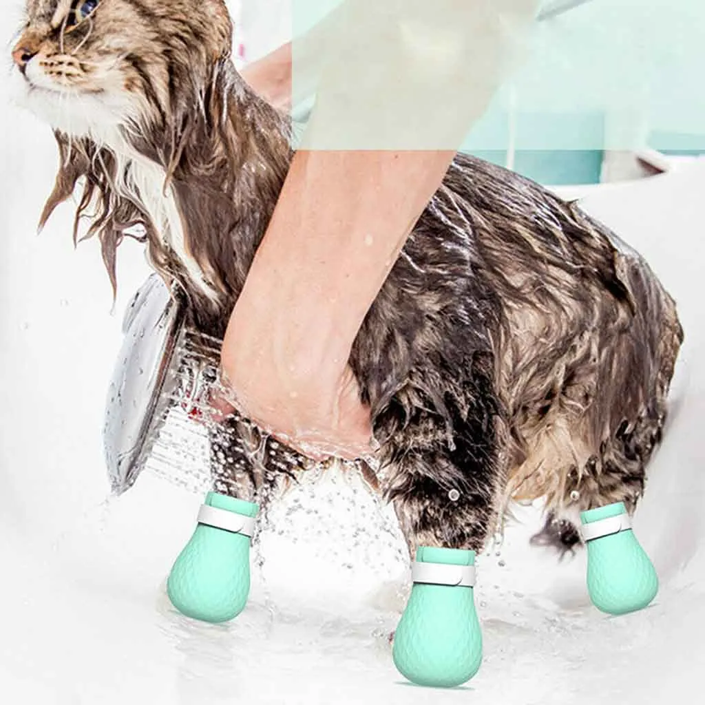 Anti-biting Bath Washing Cat Claw Cover Cut Nails Foot Pet Paw Protector for Anti-Scratch Shoes Boots | Дом и сад