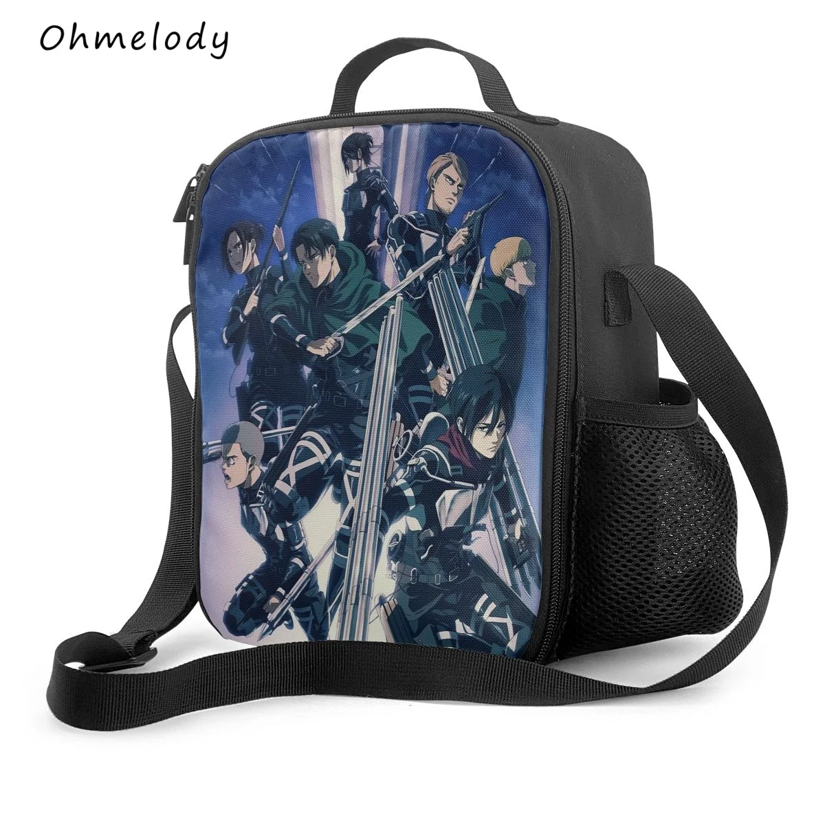 

Attack on Titan Anime Insualted Lunch Bags Crossbody Bags Cartoon Cooler Lunch Box for School Work Picnic Camping Drop Shipping