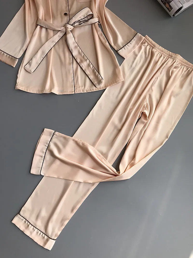 Создание 101 сексуальные модные шелковые пижамы комплект из двух частей с