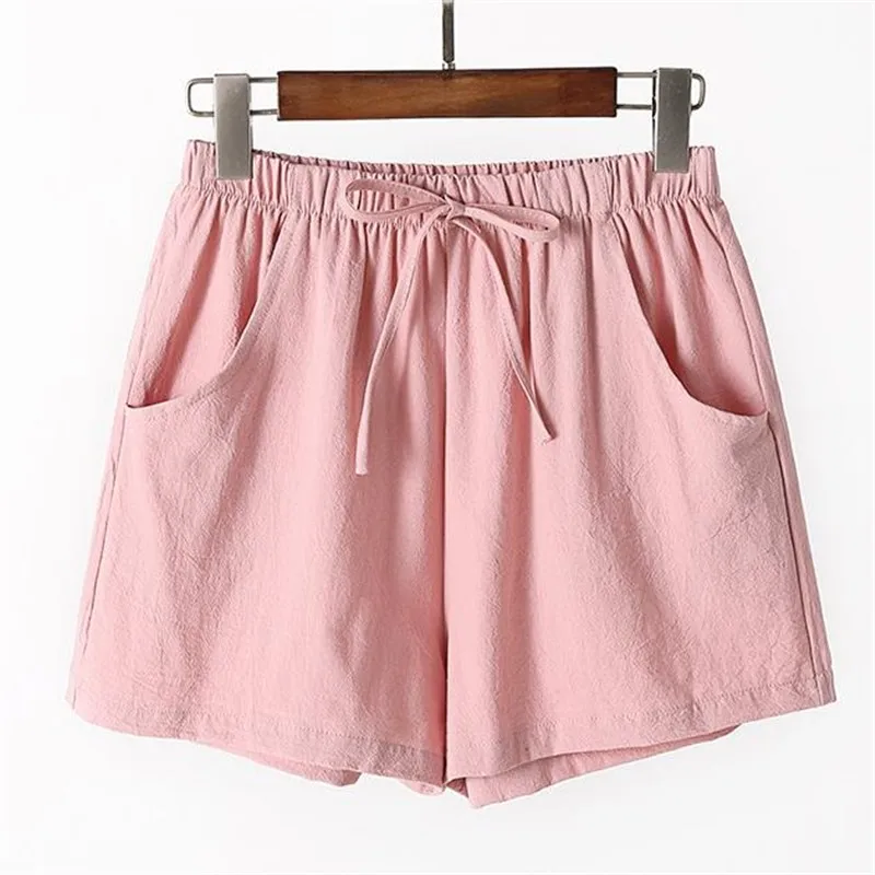 

Shorts Women Summer Casual Cotton Linen Shorts Women Plus Size High Waist Shorts Fashion Short Pants Streetwear Women's Shorts