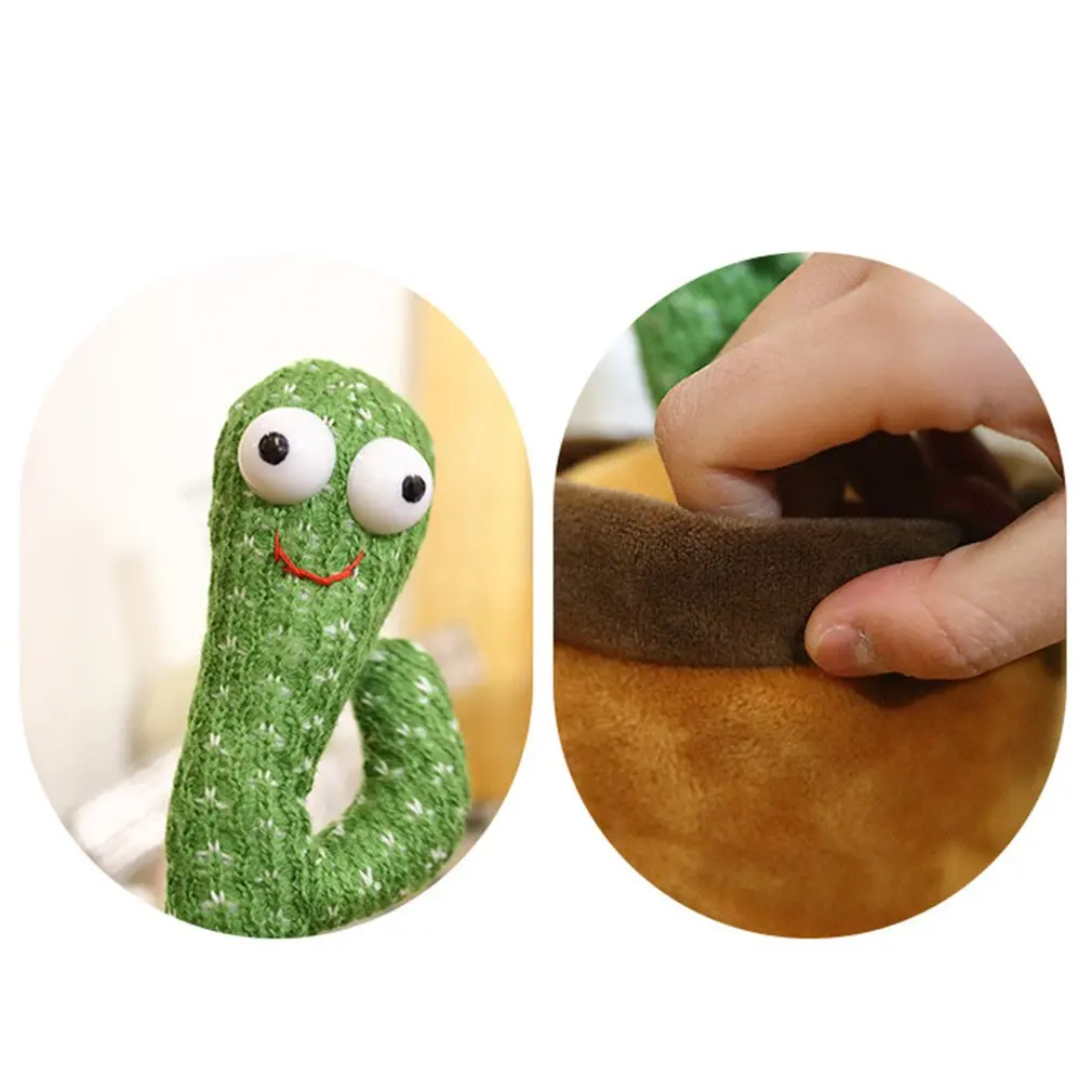 Juguete de Cactus m&aacute;gico para cantar y bailar, 120 canciones, ingl&eacute;s, espa&ntilde;ol, vietnamita, aprendizaje, hablar, luminoso, educaci&oacute;n de primera infancia-2