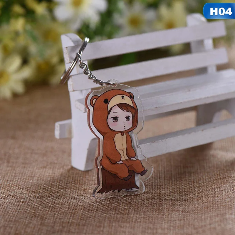 Высокое качество 9 видов стилей милый мультфильм EXO акриловый брелок модные