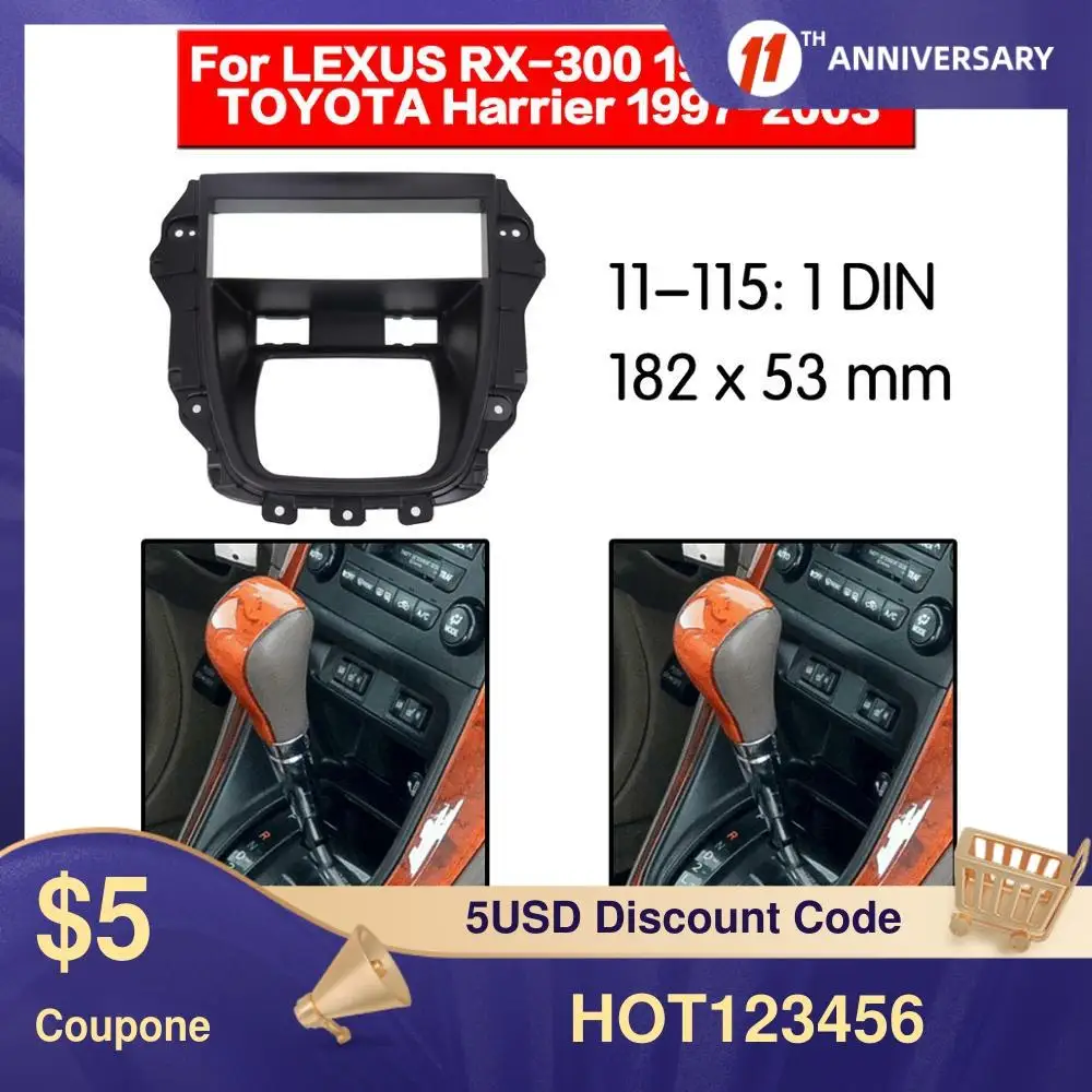 

Автомобильная рама для Lexus RX-300 1997-2003 Toyota Harrier 1997-2003, комплект автомобильной стереопанели, установка CD обшивки, автомобильный детектор