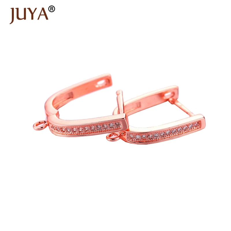 для сережек Сделай Сам серьги фурнитура медные инкрустированные из циркона