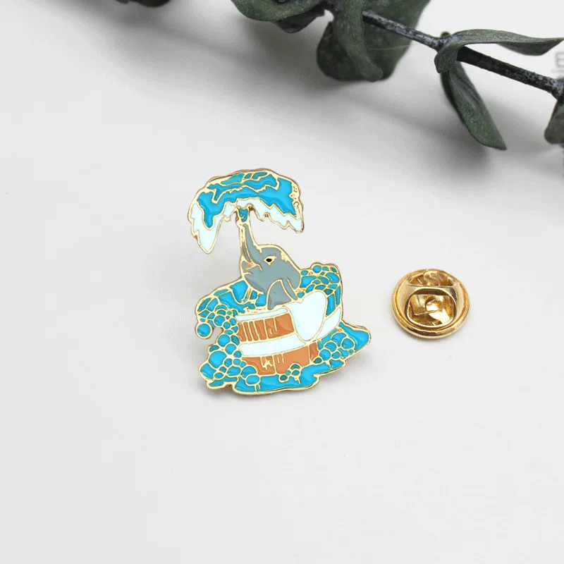 XEDZFun малыш слон Купание с носом срыгивание игры в воде эмалированная заколка