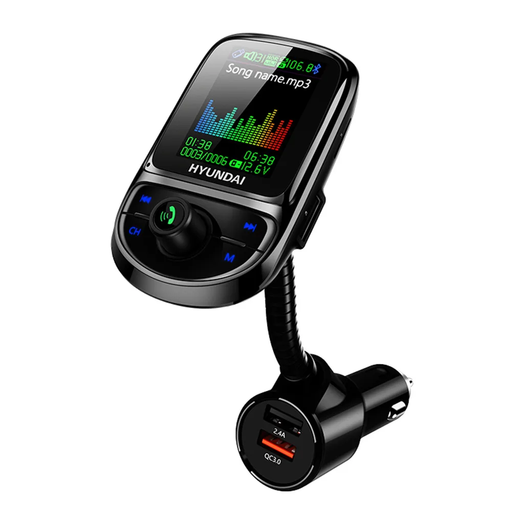 Автомобиля MP3 музыкальный плеер Bluetooth 5,0 ресивер FM-передатчик Dual USB QC3.0 U диск/TF карта формат музыки без потери качества