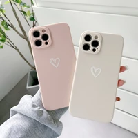 love heart camera protection phone case for iphone 12 11 pro max mini x xr xs max 7 8 plus se2 soft silicone bumper back cover
