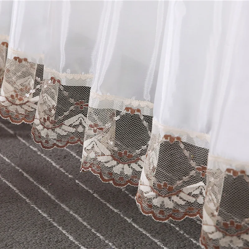 Кружева покрывало кровать юбка 1/3 шт постельное белье с оборками простыня хлопок