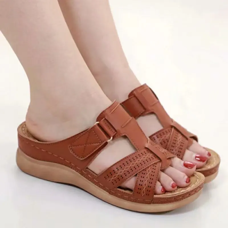 

2020Dropship Orthopedic Sandals Women Men Bunion Corrector Low Heels Walking Sandals Toe Corrector Cusion Open Toe Comfy Sandals