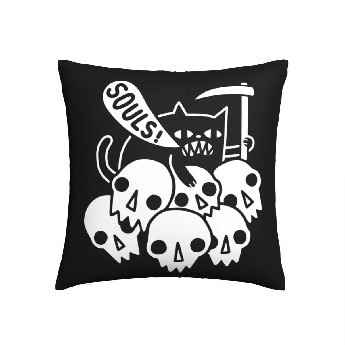 

Satan Pillow Case Cat Got Your Soul Polyester Hugging Pillowcase Zipper Summer Decorative Cover