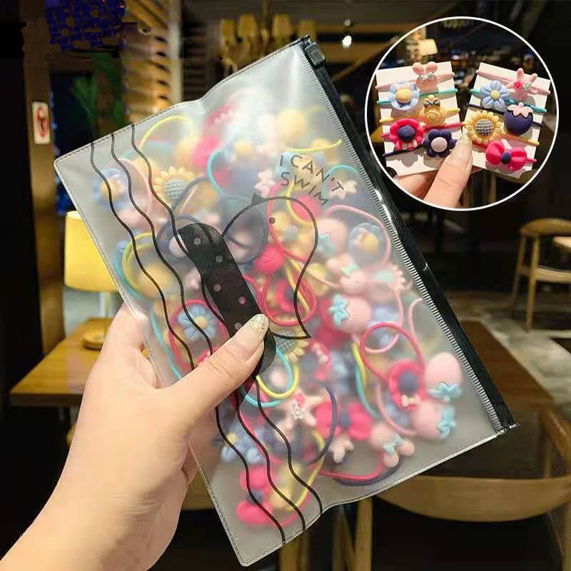 

20Pcs Children's Hair Ties Headdress Not Hurt Girls Scrunchies Elastic Hair Band Kids Hair Rope Rubber Band Set Hair Accessories