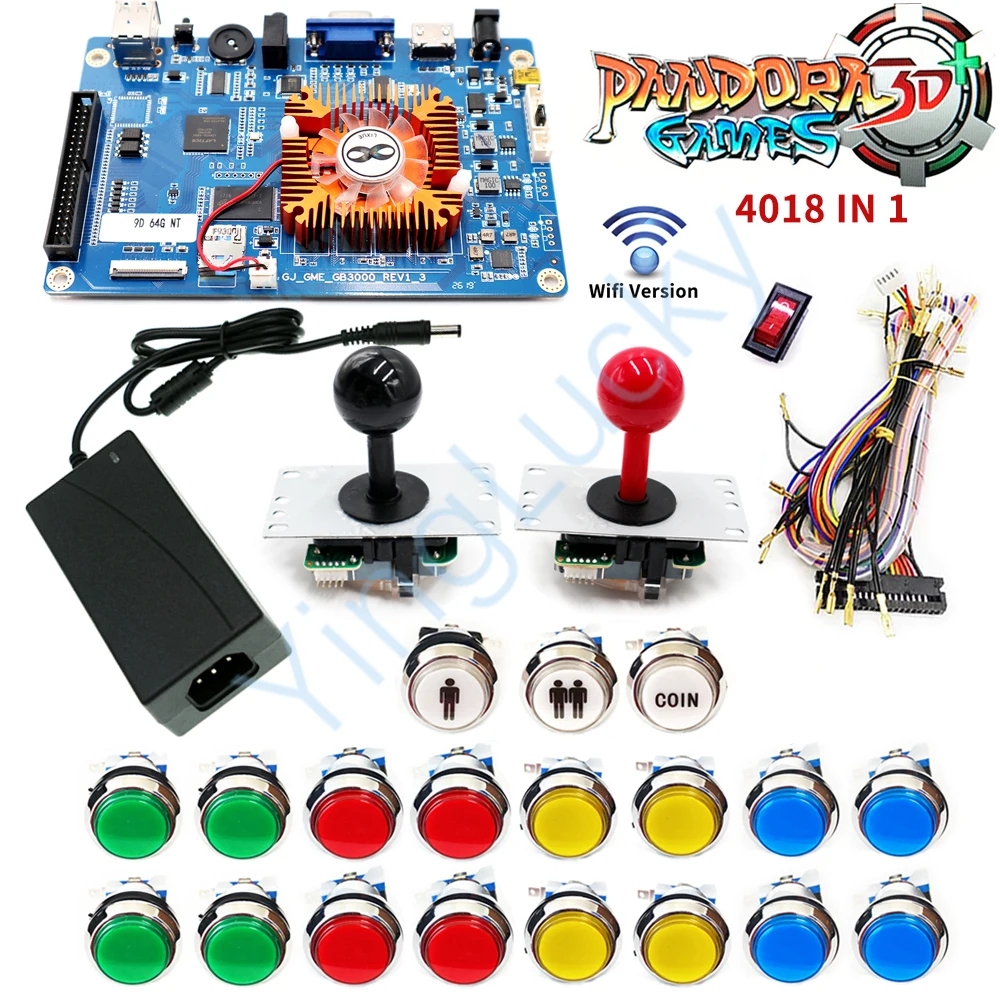 Yinglucky Pandora box kit джойстик DIY аркадный комплект + Джойстики аркадная светодиодная