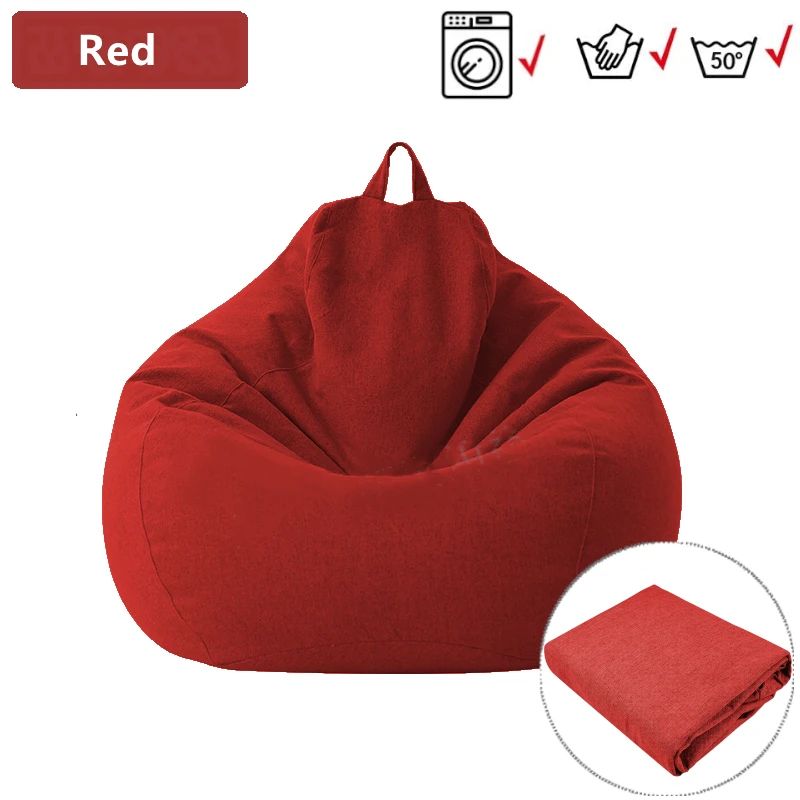 

New Lazy BeanBag Sofas Cover Cloth Lounger Seat Living Room Sofa Cushions Bean Bag Puff Couch Tatami Chairs Covers Cushion 2021