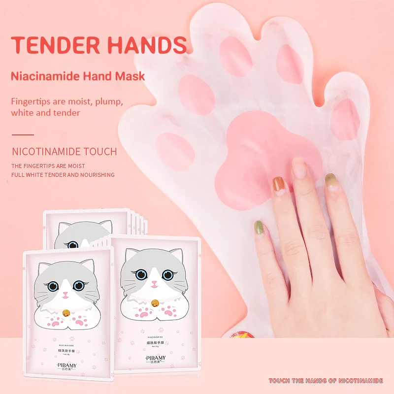 Cat's Claw Glove Hand Mask Wholesale Niacinamide Repairing Exfoliating Tender Moisturizing Translucent Skin Care TSLM1 |
