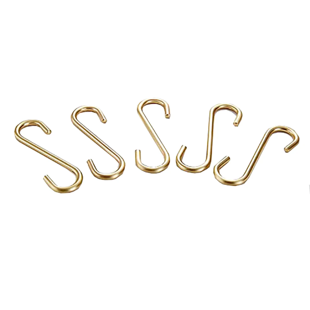 

1pc brass copper natural color kitchen bathroom s hook 5