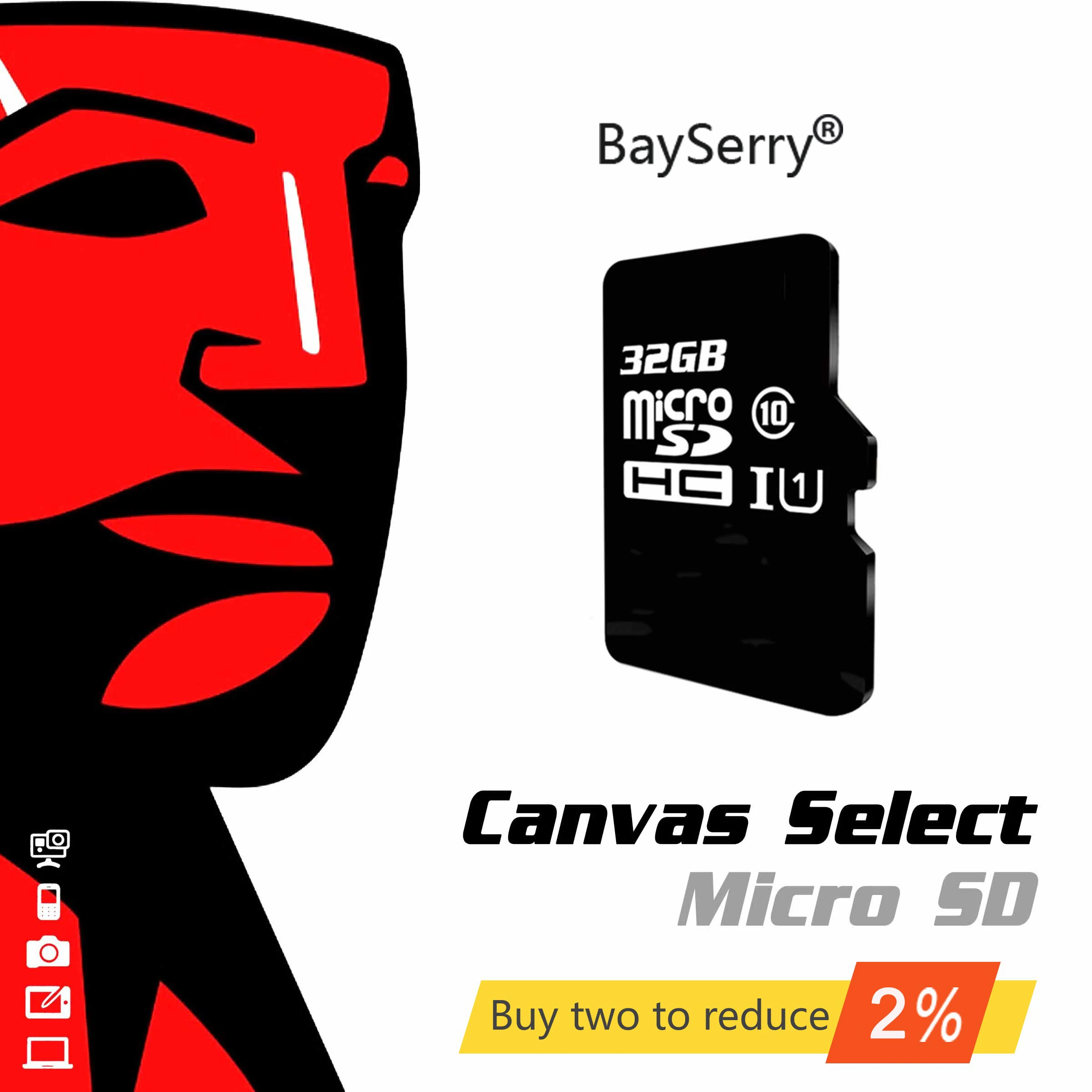 Карта памяти micro sd BaySerry 128 ГБ 32 256 512 SD карта 36 Гб 64 TF класс C10 флэш для смартфона