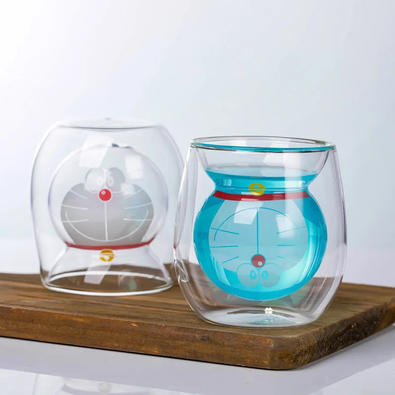 

Borosilicate Heat-Resistance Glass Double-Layer Coffee Cup Handmade Cute Cup Microwave Oven Milk Cup