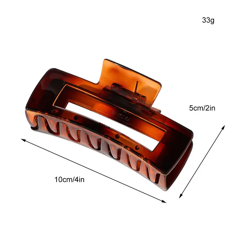 

2021 INS Rectangle Acetate Acrylic Transparent Hair Clips Girls Geometric Hairpins Crab Claws Clamp Hair Accessories for Women