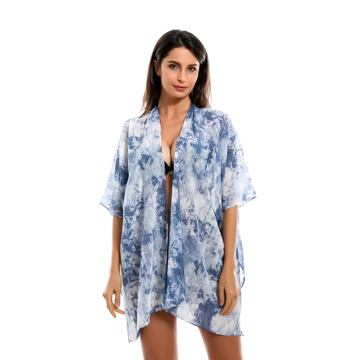 Накидка на бикини с кружевной вязаной отделкой пикантное свободное пляжное