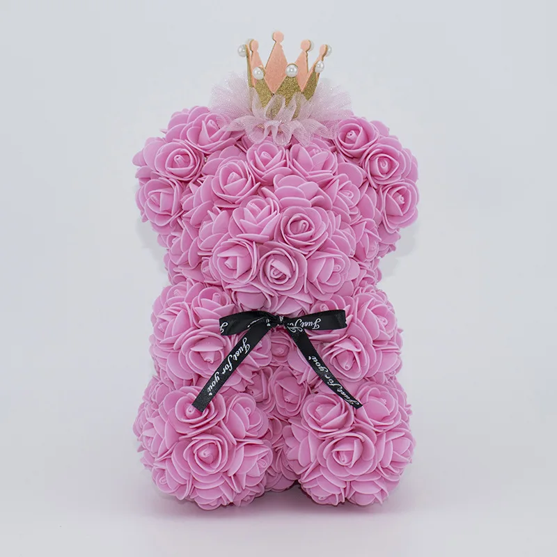Подарок на день Святого Валентина 25 см ПЭ розовая корона милый плюшевый мишка для