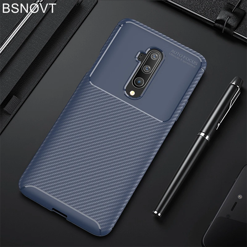 Для Oneplus 7T Pro Чехол из мягкого силикона тонкий корпус углеродного волокна 6 67