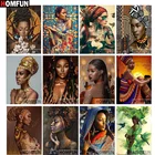 Картина Стразы HOMFUN, Хрустальный декор, алмазная живопись Африканская женщина, 3D вышивка крестиком, алмазная вышивка