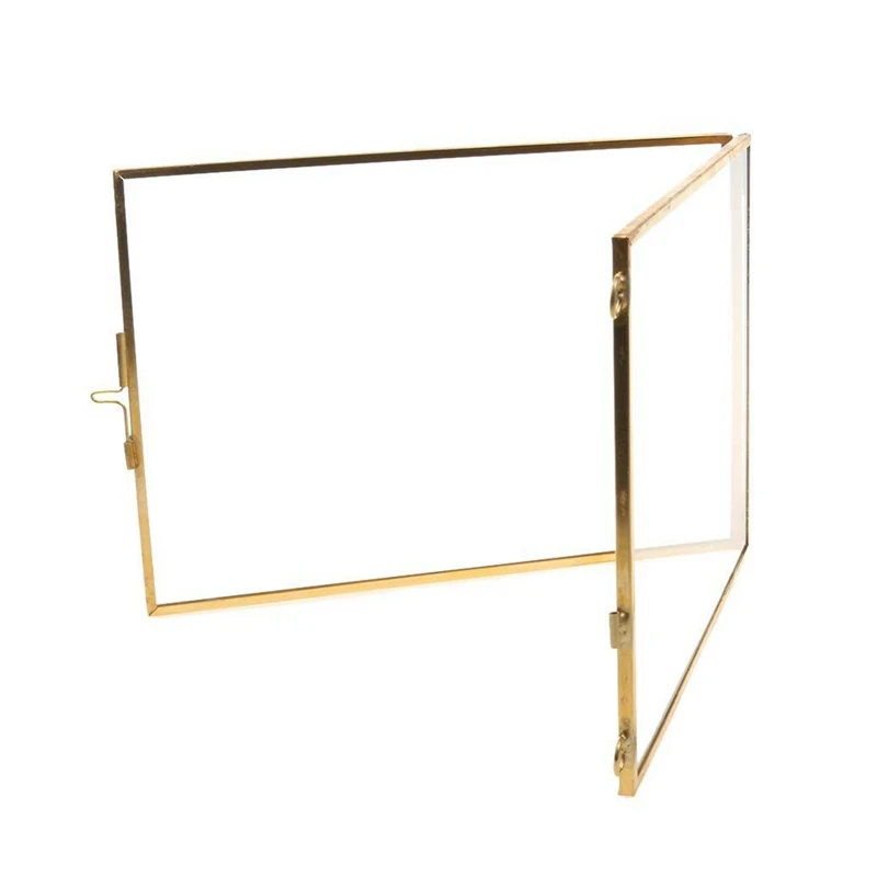 2 предмета Стекло латунь фото рамка Винтаж подвесная металлическая для