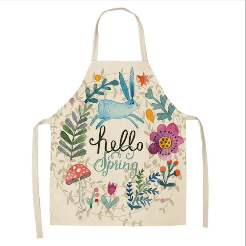 1 шт. изысканный цветок кролик растение льняные фартуки хлопковые скандинавские