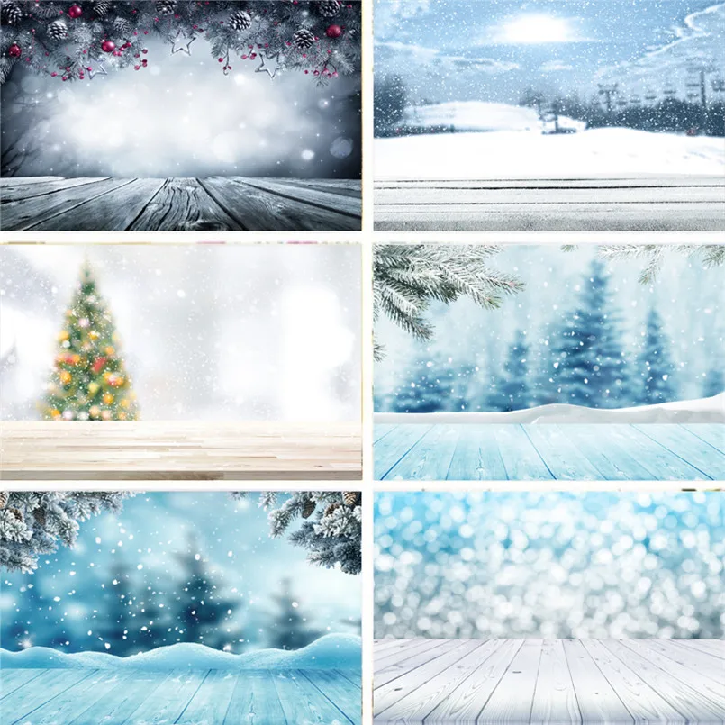 Виниловый фон Nitree реквизит для фотосъемки тема под дерево снег продукт дисплей