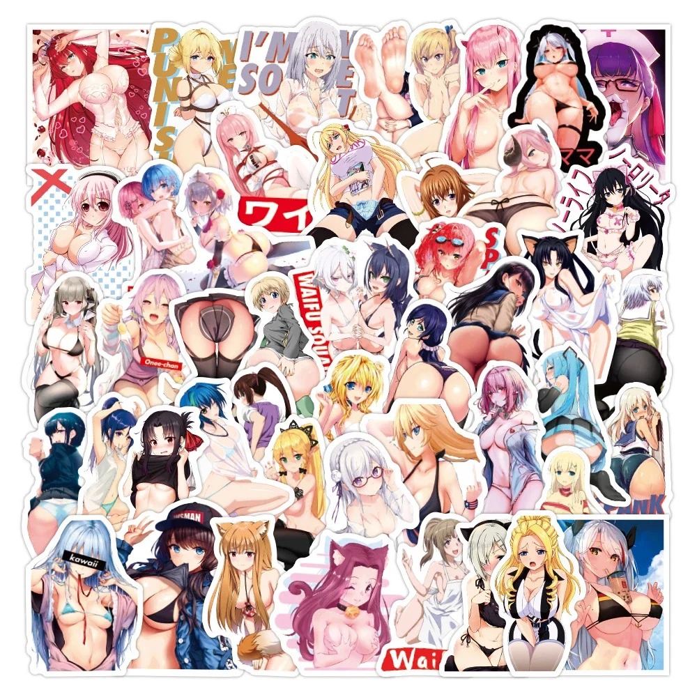 

50PCS Sexy Girl Hentai Waifu Bunny Girl Anime Sticker Bicycle Guitar Suitcase Notebook Motorcycle Graffiti Stickers Gift