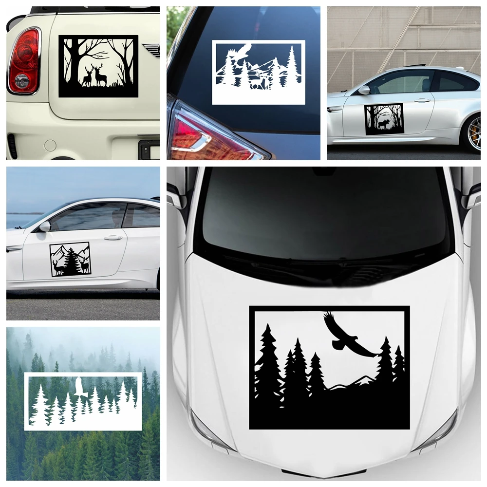 

Cool Design Hunter Deer Carbon Sticker Figure Diy Adhesive Window Car Stickers Waterproof Auto Sticker