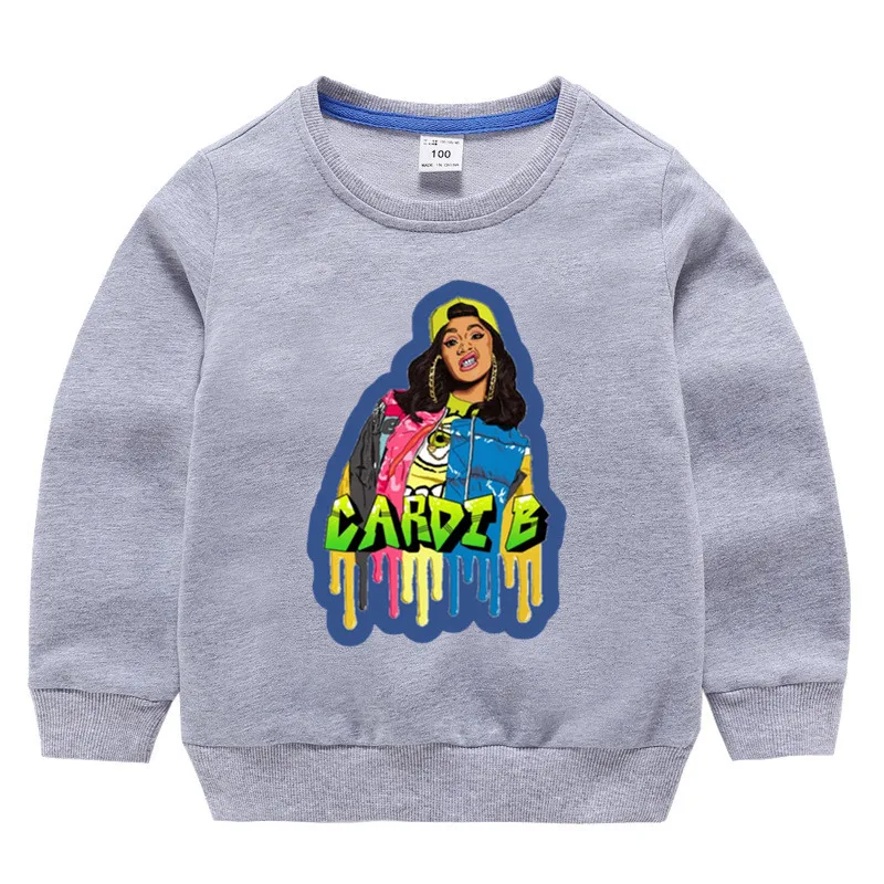 Детские хлопковые толстовки с капюшоном в стиле хип хоп принтом раппер хлопковый