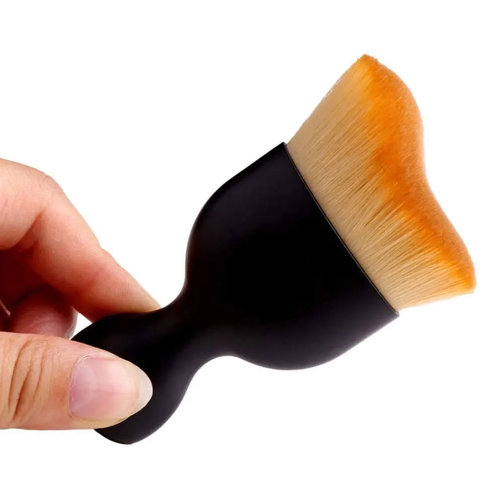 Кисть для макияжа волнистый изогнутый дугой волосы бокал вина форма ручки