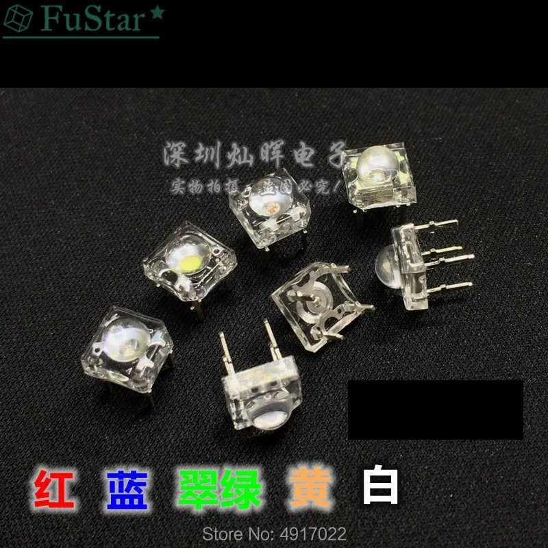 50 шт. 5 мм Φ белые светоизлучающие диоды диаметром яркость F3 Белая Светодиодная