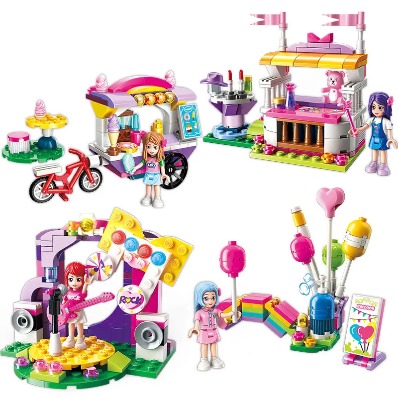 Блок Legoinglys город улица расцвет рынок мороженое/балон/сцена мечты/расцвет Девушка