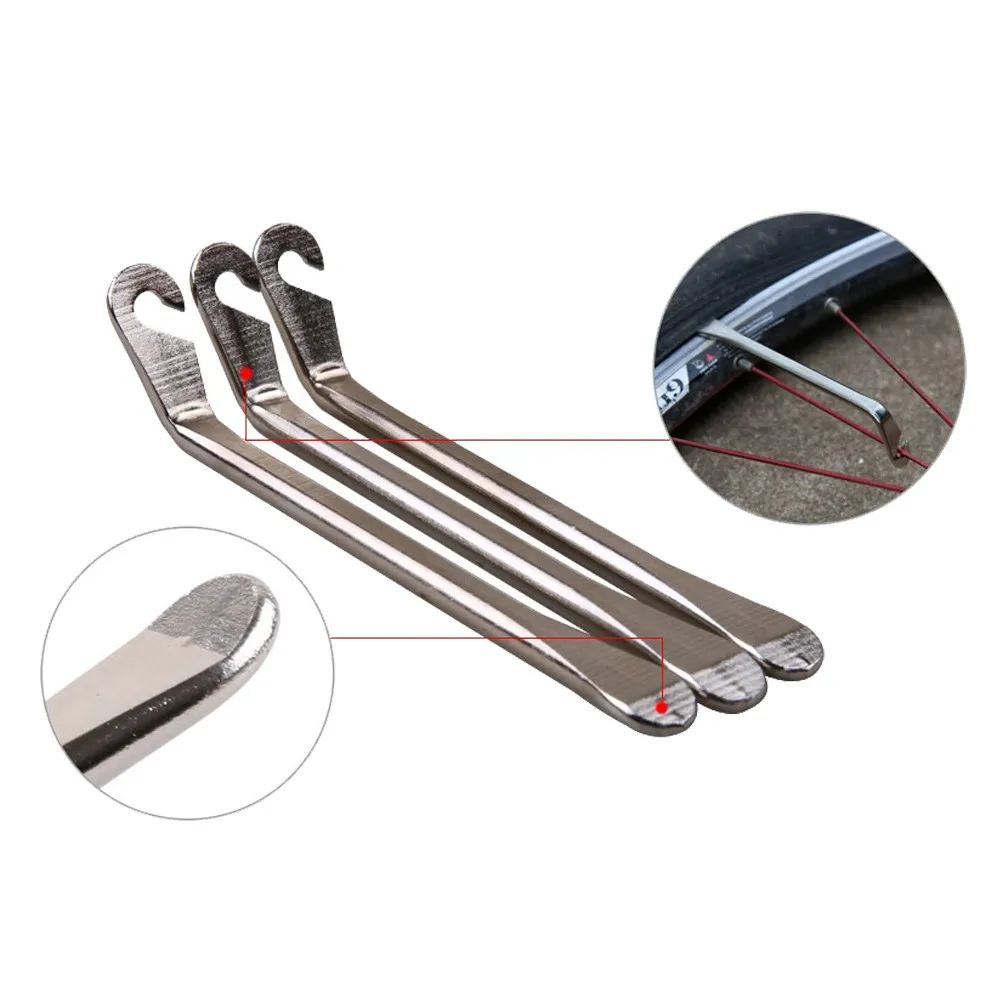 

3pcs Steel Curved Tyre Tire Lever Repair Tools Bicycle Tire Repair Tools Bicycle Repair Hand Tools Bike Repair Tool Bicycle