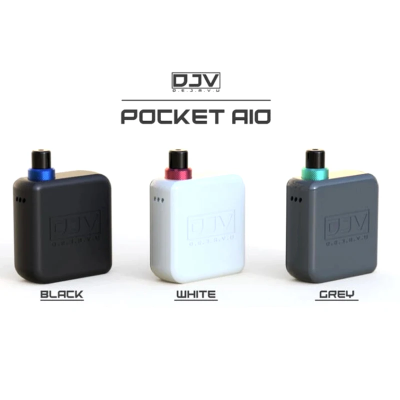 

Vape Dejavu DJV Pocket AIO Pod Kit Built in Mesh 1.0ohm Regular Coil 0.49 Vape Pod 950mah Battery 0.6ohm Micro OLED 2ml Tank