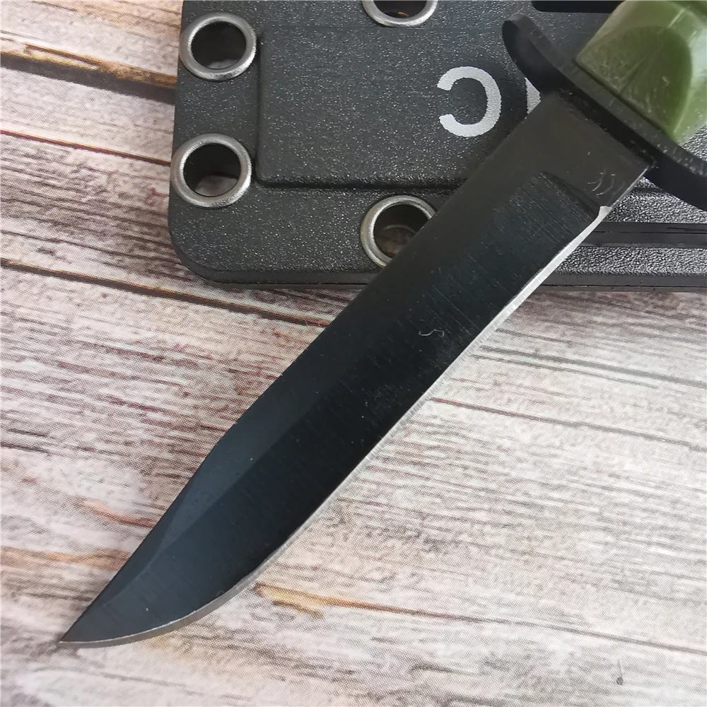 Уличный нож 10 см острый из нержавеющей стали для кемпинга барбекю деревянного